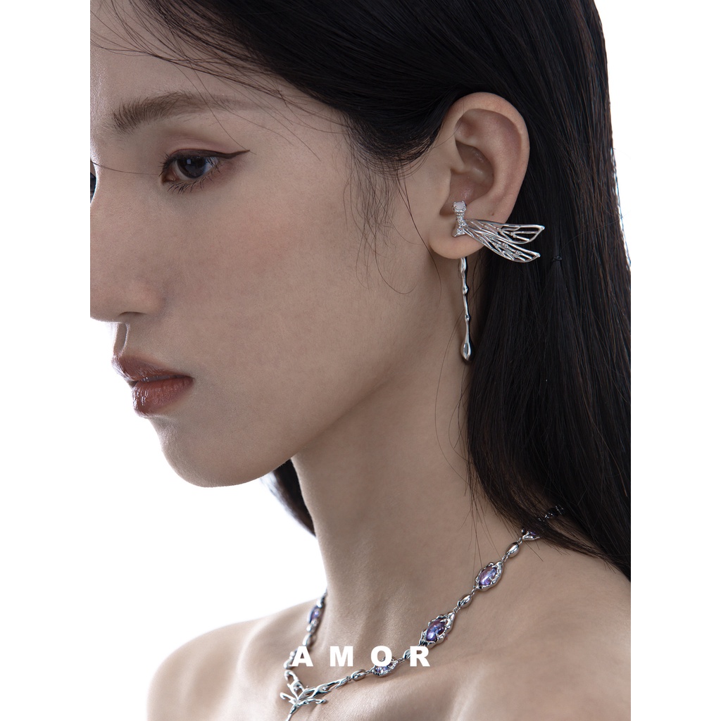 Anting Tusuk Model Capung 3D Hollow Untuk Wanita