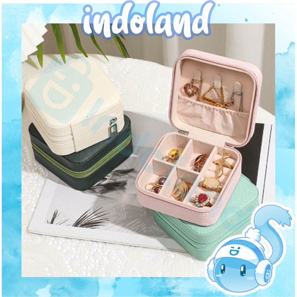 ☀ INDOLAND ☀  Kotak Mini Perhiasan Travel Jewelry Anting Kalung Cincin Box R790