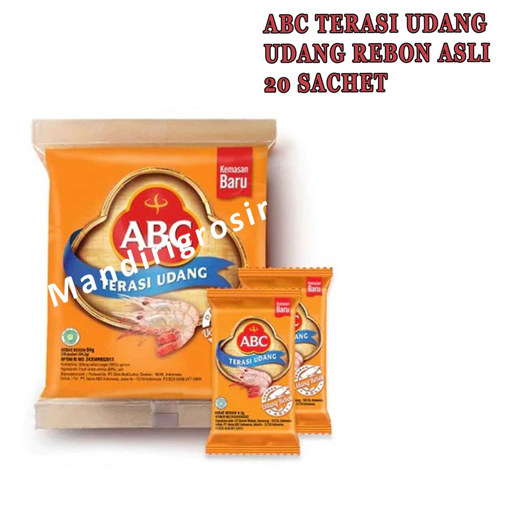 Terasi Udang *ABC * Terasi Udang Rebon Asli * 20 Sachet 84g