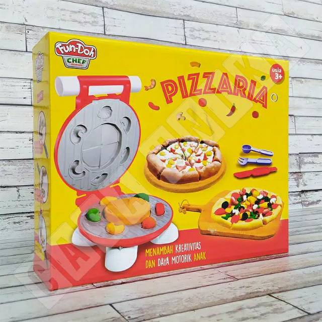 MAINAN EDUKASI ANAK LILIN FUNDOH PLAY DOH FUN DOH PIZZARIA PIZZA /Fun-Doh Pizzaria - Mainan Edukasi Anak - Mainan Masakan