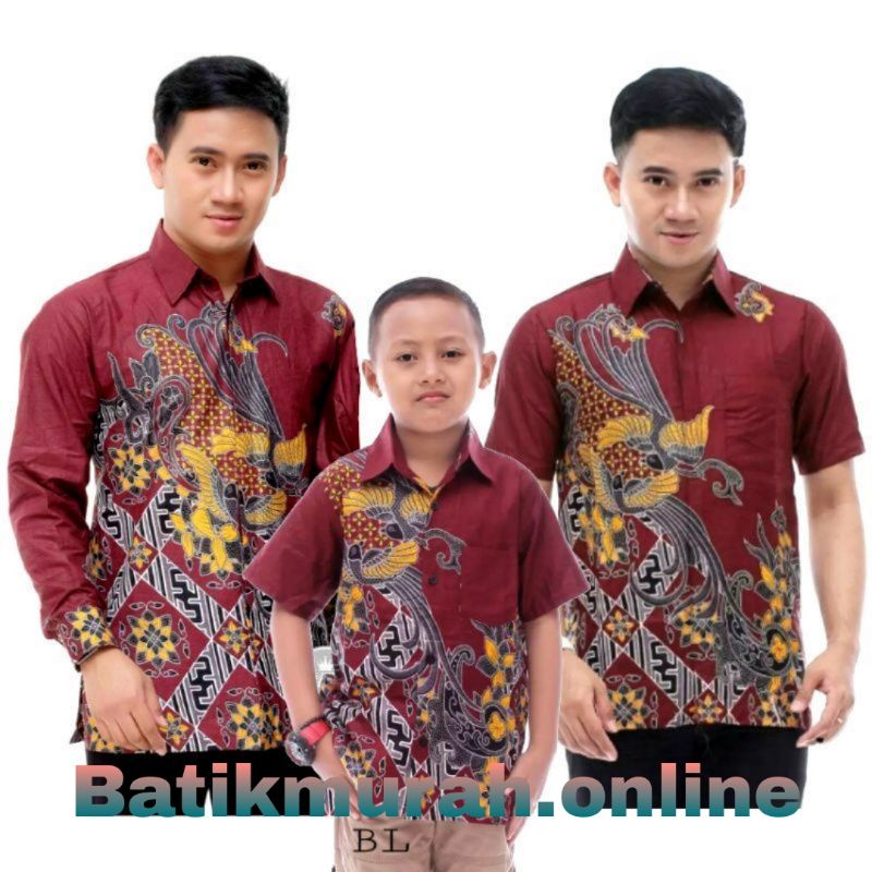 00KEMEJA BATIK ANAK BAPAK LENGAN PANJANG Batik Couple Ayah Dan Anak Laki Laki Modern