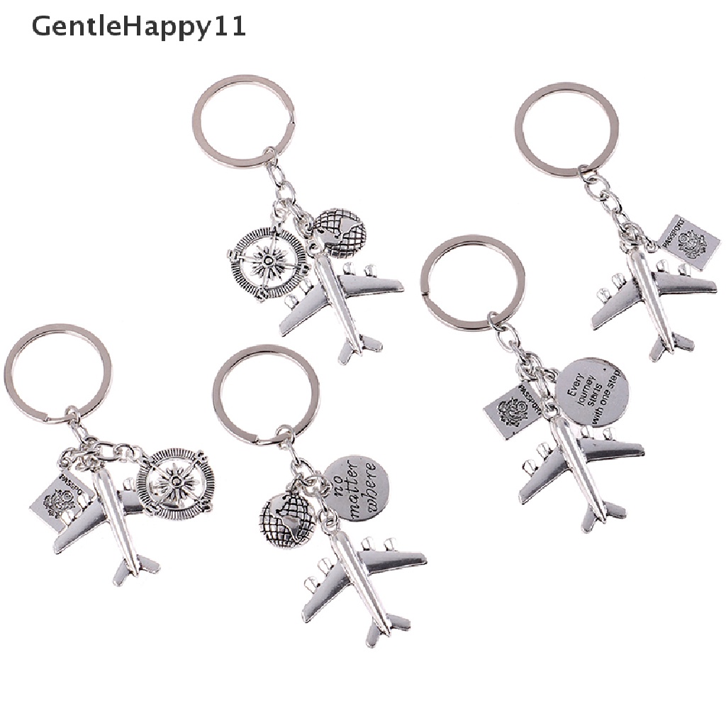 Gentlehappy Gantungan Kunci no matter Tempat Liontin travel keyring handmade Hadiah Untuk Traveller id