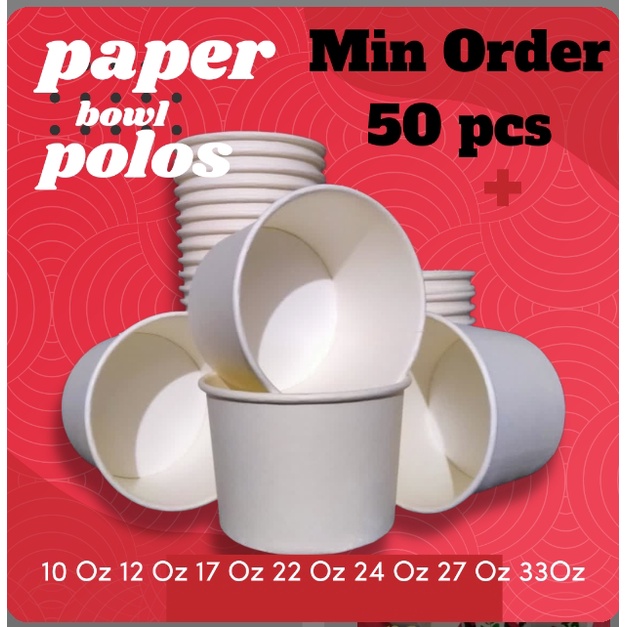 Mangkuk Mangkok Paper Papper Box Wadah Cup Rice Bowl Kertas Ayam Mie Ayam Bakso Sup Polos Mini Kecil