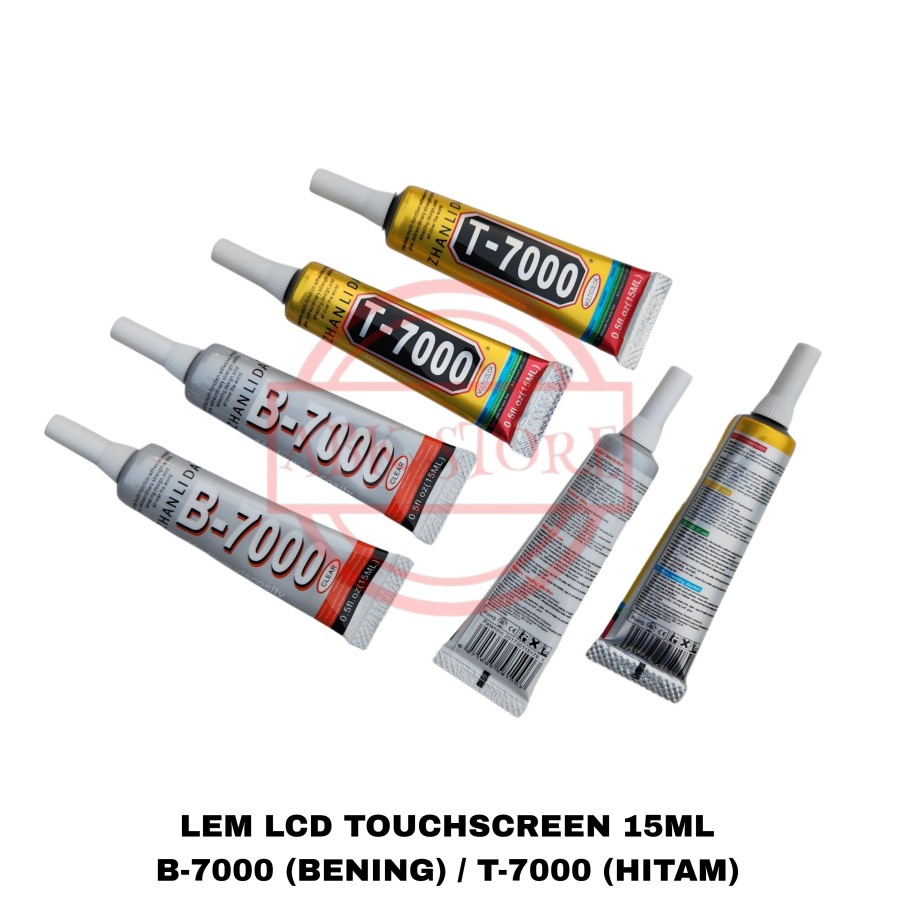 Lem LCD Touchscreen Backdoor T7000 T-7000 T 7000 B7000 B-7000 B 7000 - Lem Hitam | Bening 15ML