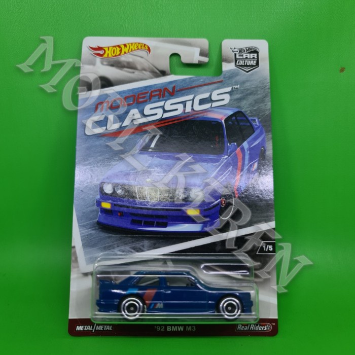 Diecast Hot Wheels Modern Classics 92 BMW M3 Blue Ban Karet NUSEL
