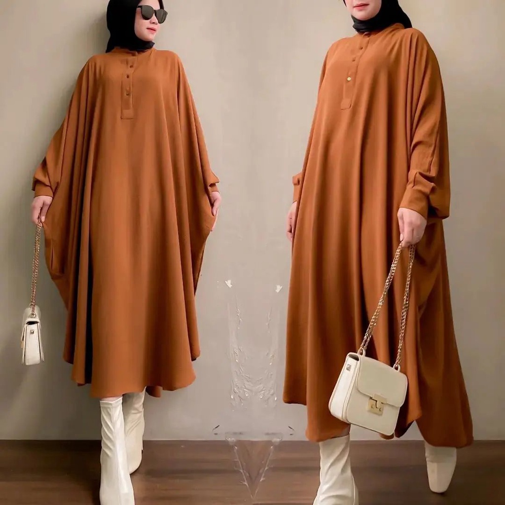 SYAKILA MIDI DRESS MC BAHAN CRINKLE AIRFLOW KANCING DEPAN MOTIF POLOS UKARAN M L XL DAN XXL MIDI DRESS MUSLIM TERBARU GAMIS WANITA JUMBO HITAM DRESS FASHION MUSLIM MEWAH ATASAN MIDI DRESS MUSLIM