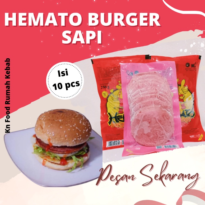 

Daging Burger Hemato 10 pcs / Daging Burger Hemato