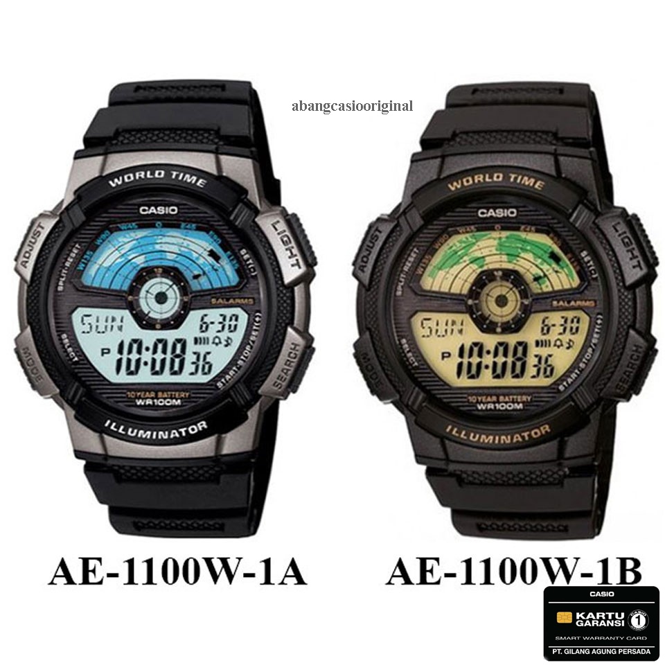 Casio Ae - 1100W-1B AE-1100W AE-1100W-1A AE-1100W-1B Original Resmi