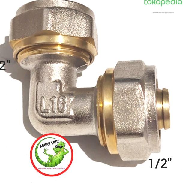 ELBOW KENI SAMBUNG AIR PANAS 1/2" / SAMBUNGAN PIPA AIR PANAS KUNINGAN
