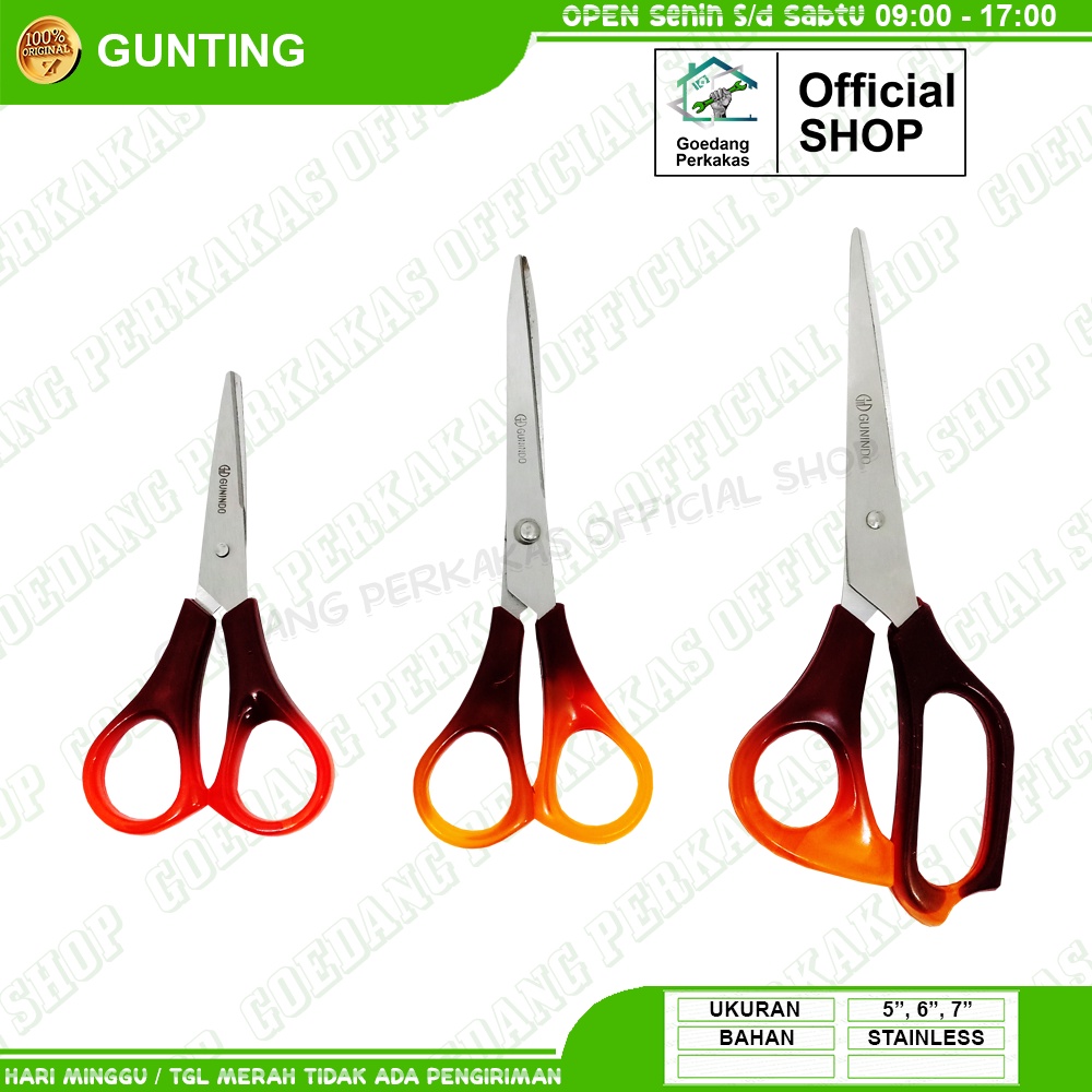 

Gunting Kertas FM Gunindo Kecil Sedang Besar 5" 6" 7" Inch