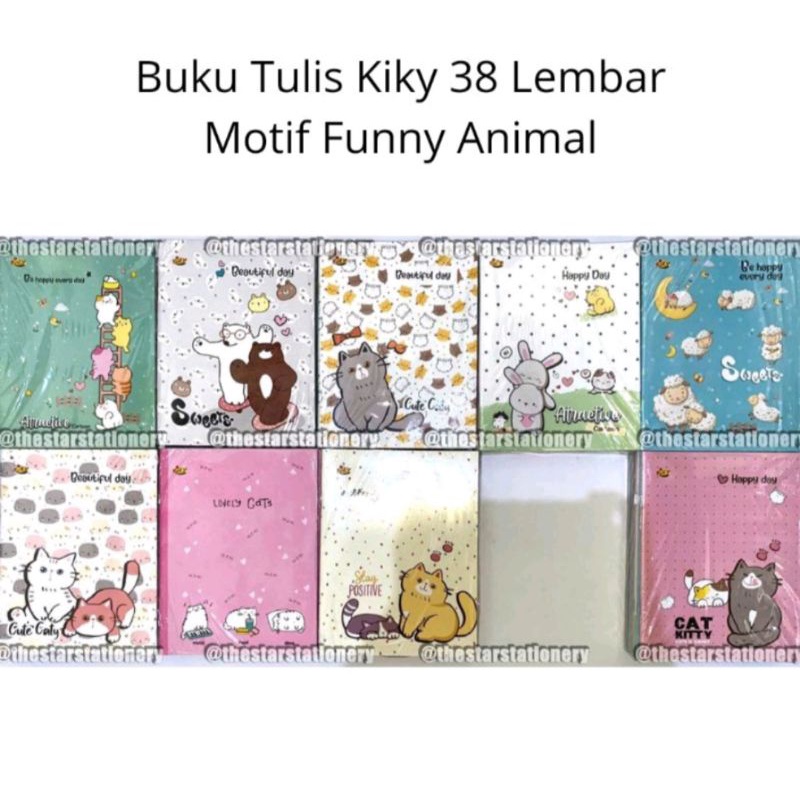 

(1 Biji) Buku Tulis KIKY 38 Lembar Garis Warna / Buku Tulis KIKY 38 Warna (1 Biji)