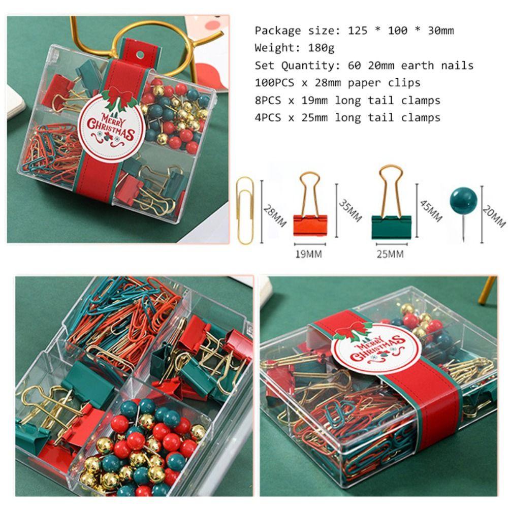 Pineapple Office Binding Set Natal Kreatif Stapler Klip Tiket Klip Kertas