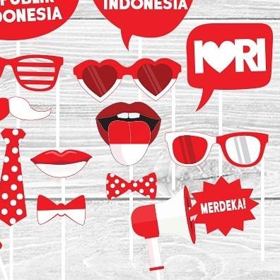 Photobooth props Kemerdekaan RI 17 Agustus