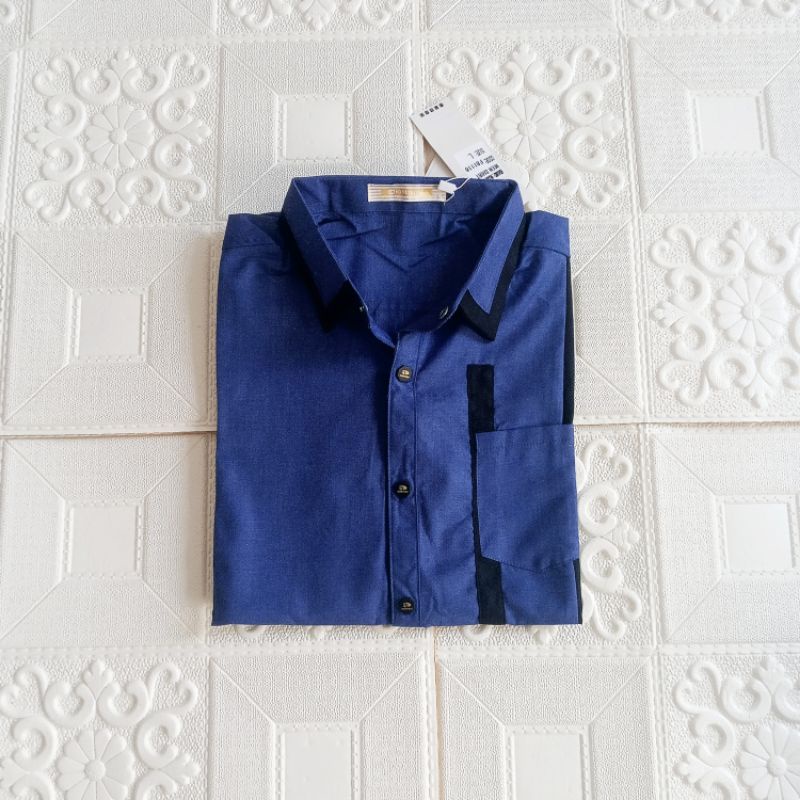 Kemeja import NXNITROX lengan panjang pria stretch M L XL