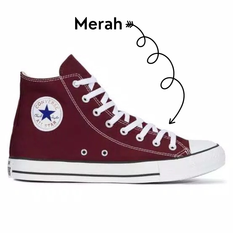 Converse All Star Sepatu Sekolah Pria Wanita Anak Sd Smp Sma Kuliah Nb Tali Full Hitam M1 Termurah