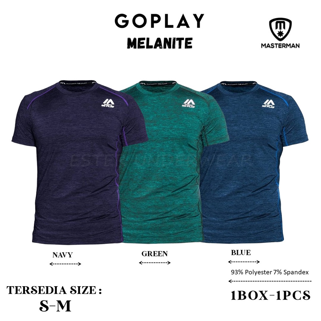 Kaos Oblong terbaru dari masterman go-play FM sport motif garis isi 1 Pcs