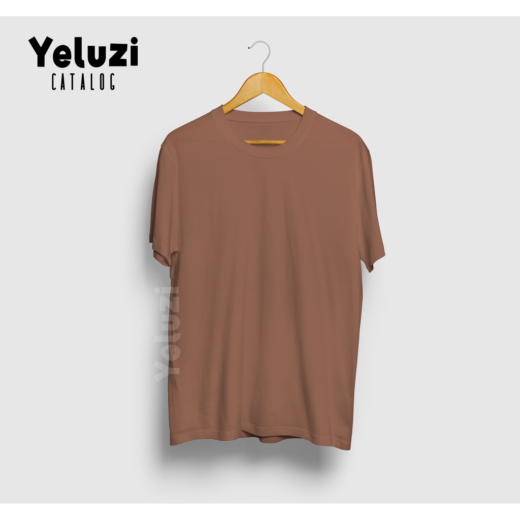 Kaos Oblong Polos Coklat Milo Unisex Premium - Katun Combed 24s - YELUZI