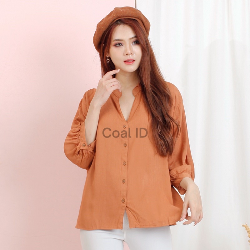 TIFFANY Casual Oversize Blouse Shirt Kemeja