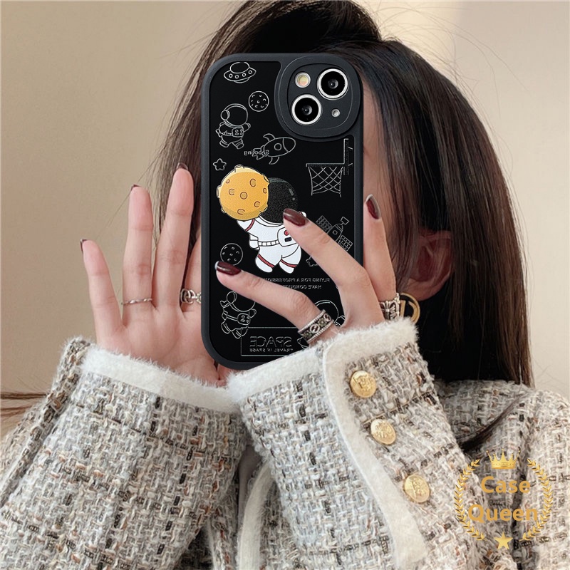 Case NASA Merk Trendy Realme C53 C30 C31 C25s C15 C21 C35 C21Y C11 C12 C25Y C17 C2 C20 C20A C3 C17 Realme 9i 8i 8 8Pro 5i 7i 5 5s 6i 5 6s 6 Kartun Astronot Menembak Soft Cover