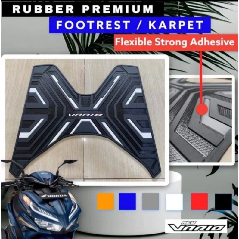 Rubber karpet pijakan kaki premium Honda NEW VARIO 125 150 2017 - 2022