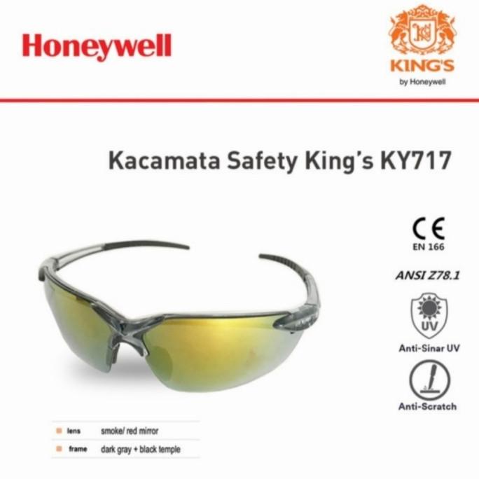 Sale Kacamata King KY717 Smoke Red Mirror / Kacamata Safety King Ky 717 /KACAMATA PHOTOCROMIC/KACAMA