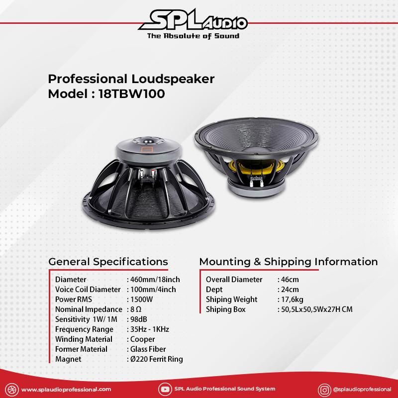 SPEAKER SPL CLA 18TBW100
