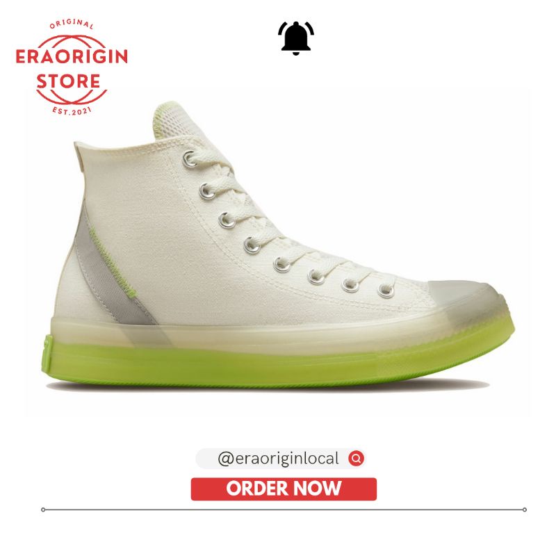 Sepatu Pria Converse Chuck Taylor Crafted Stripes White Lime Original