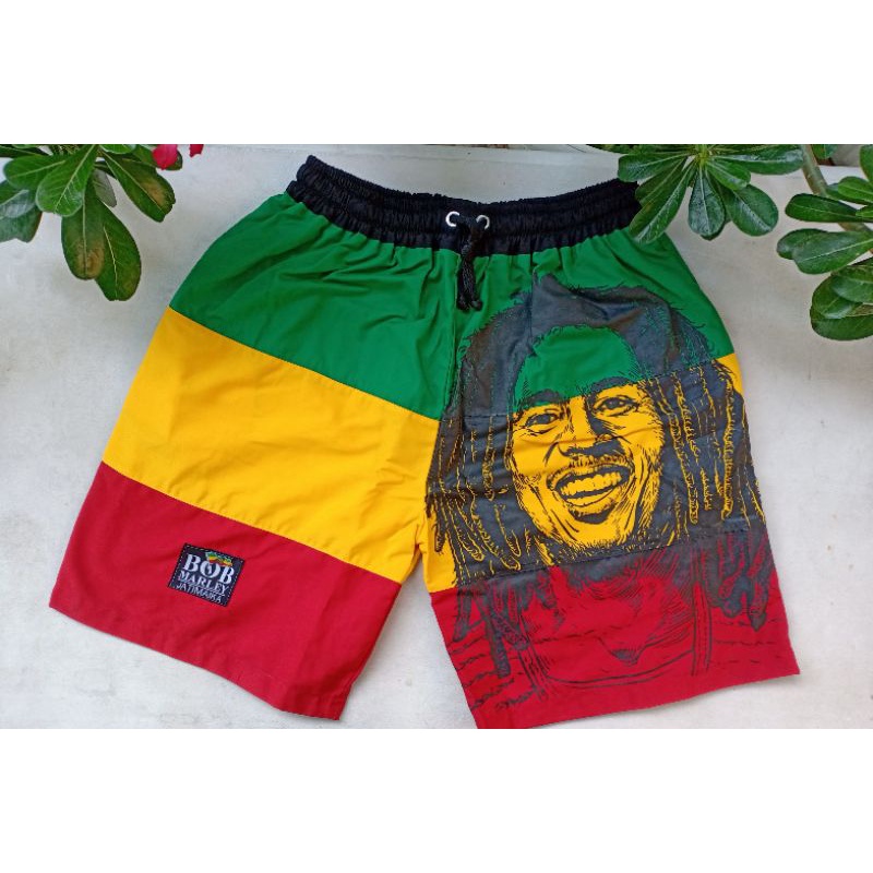 celana pendek rasta Bob Marley reggae jamaica