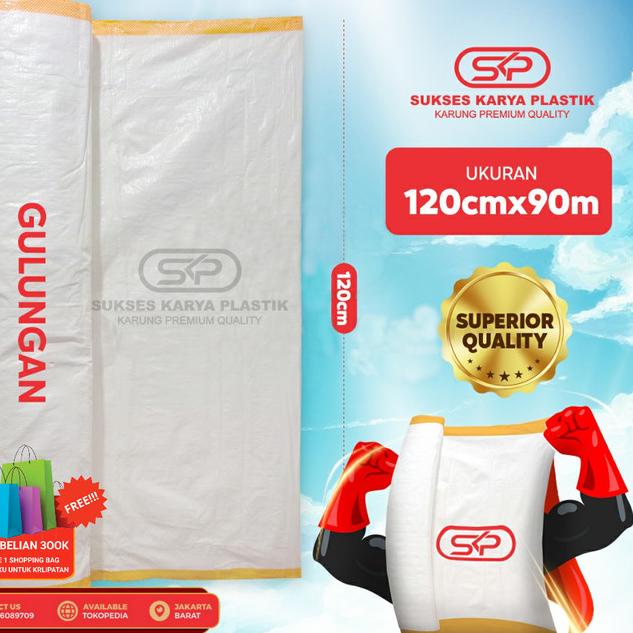 

KARUNG BAGOR LIS 1 OREN PLASTIK 1 ROLL 120 CM X 90 M KUALITAS SUPERIOR