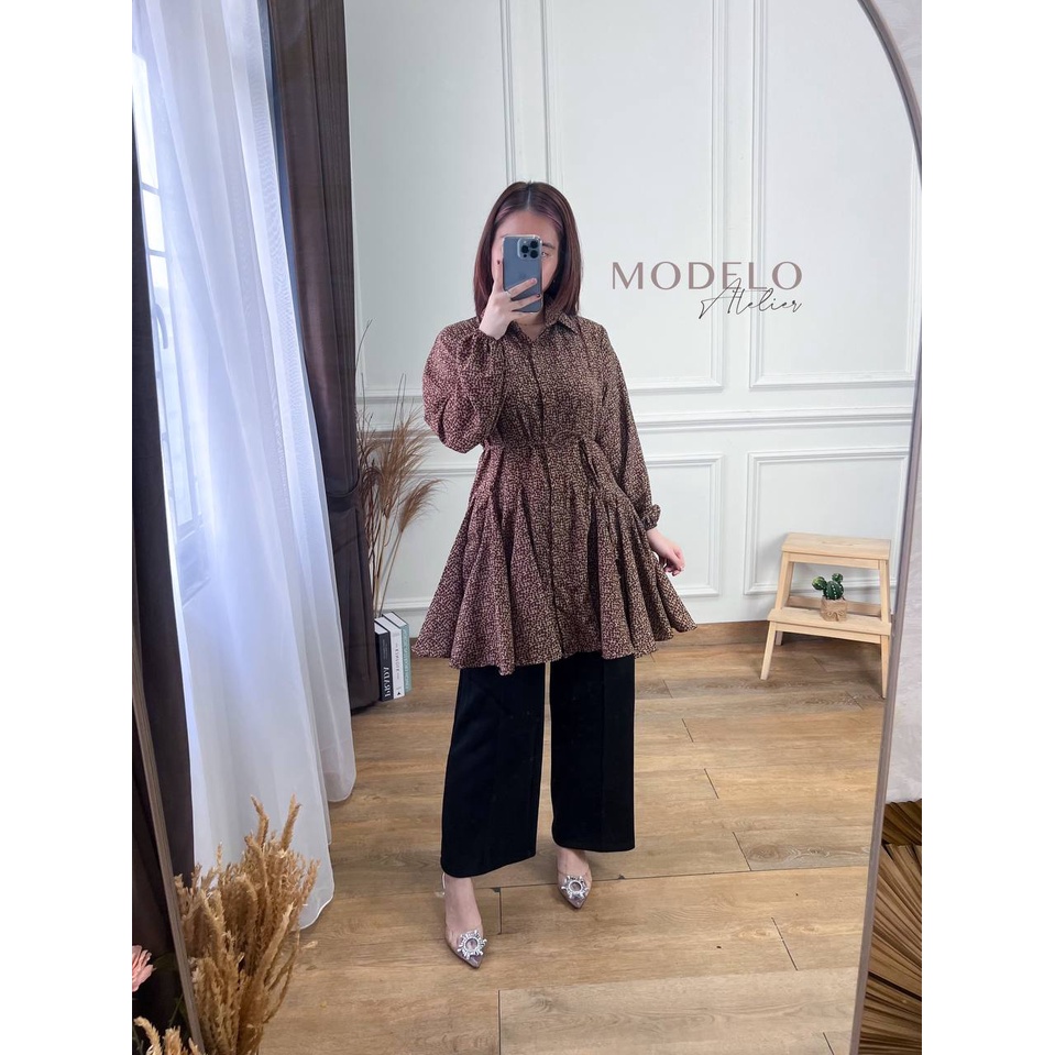 Valerie Dress - Tunik Import Korea / Dress Korea Import Cantik / Luxury Dress / Dress Motif / Dress 