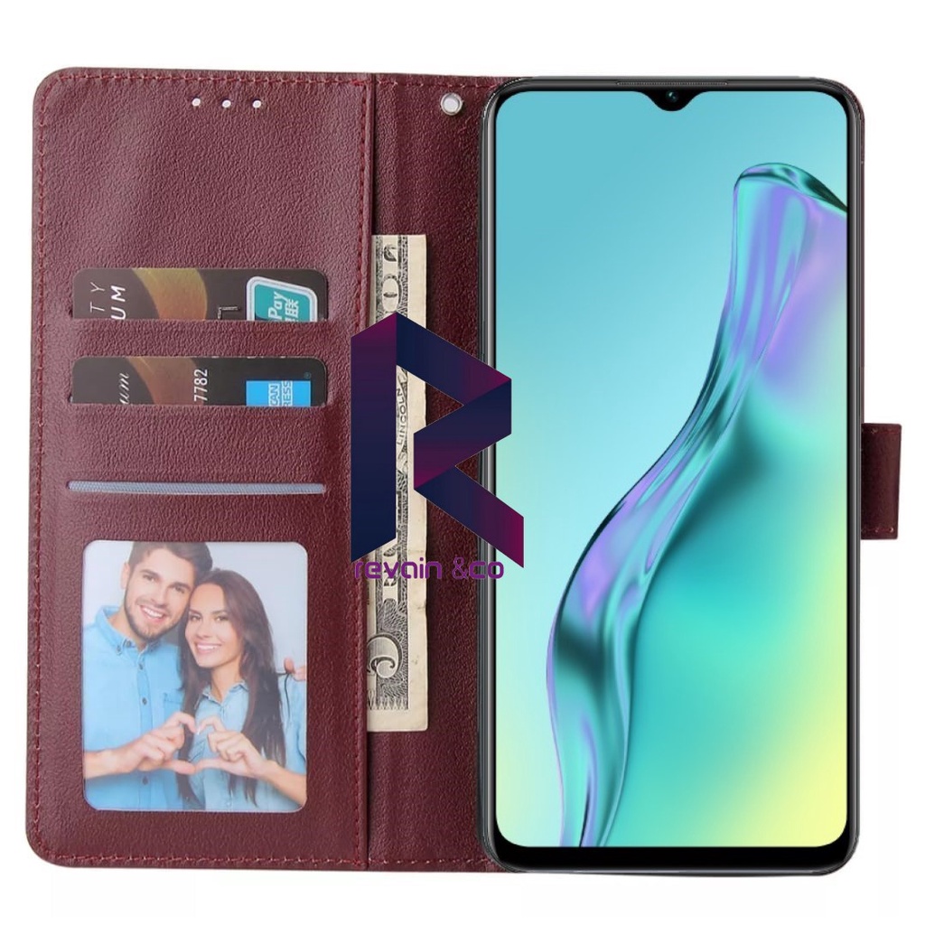 CASE VIVO Y01A FLIP WALLET LEATHER KULIT PREMIUM SARUNG BUKA TUTUP KESING HP FLIP CASE VIVO Y01A