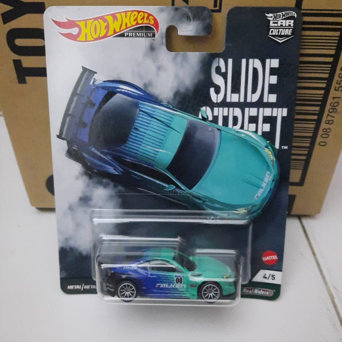 HOT WHEELS SLIDE STREET PANDEM SUBARU BRZ HIJAU BIRU FALKEN NUSEL