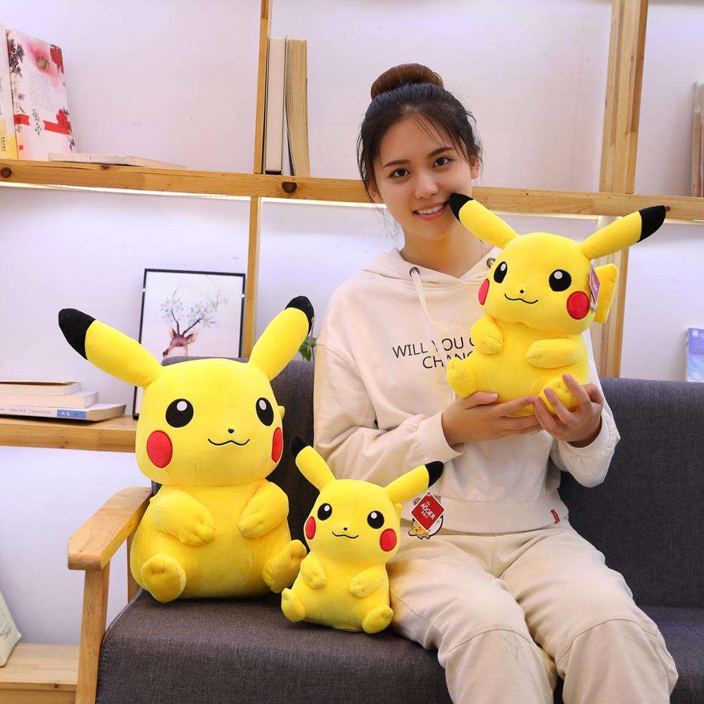 Mainan Boneka Pokemon Pikachu Bahan Plush Untuk Hadiah Natal Anak