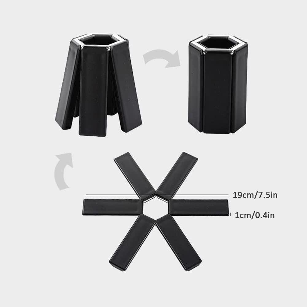 Top Trivets Silikon Lipat Tahan Lama Portable Untuk Dapur Isolasi Mat Foldable Silicone Trivet Mat