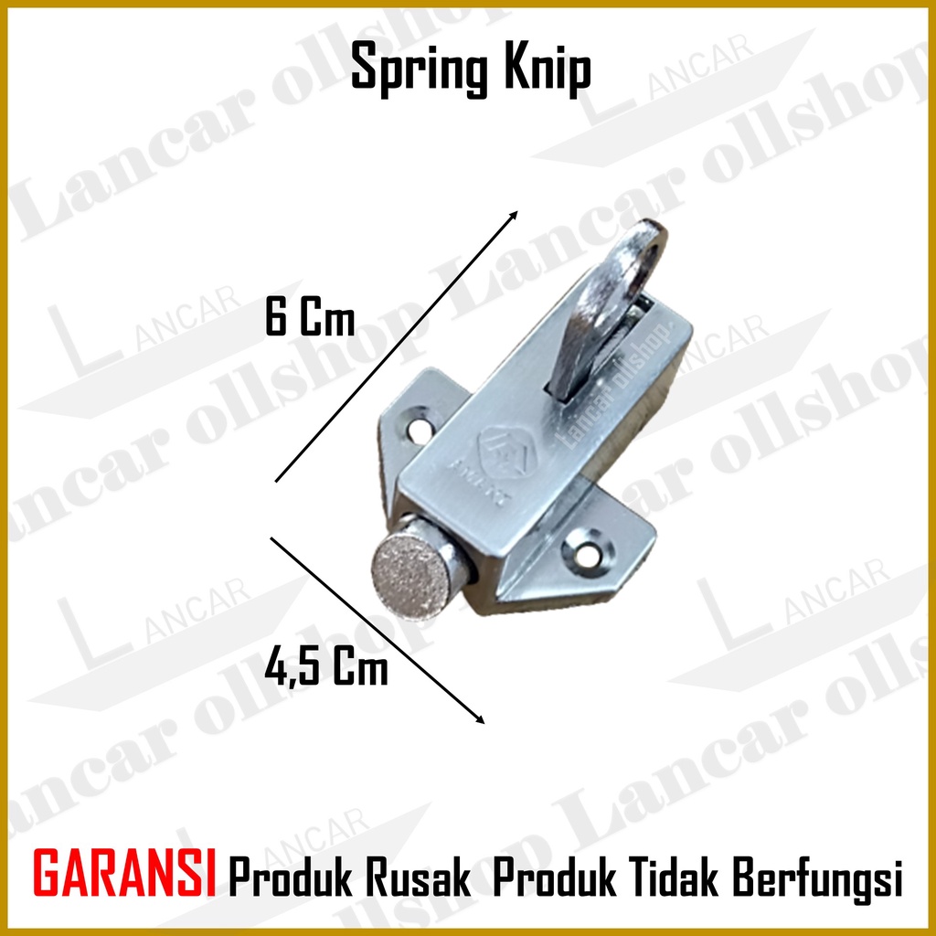 Spring Knip Tebal / Grendel Kodok Kotak / Slot Jendela / Spring Knife Kodok / Grendel Jendela Spring Knip