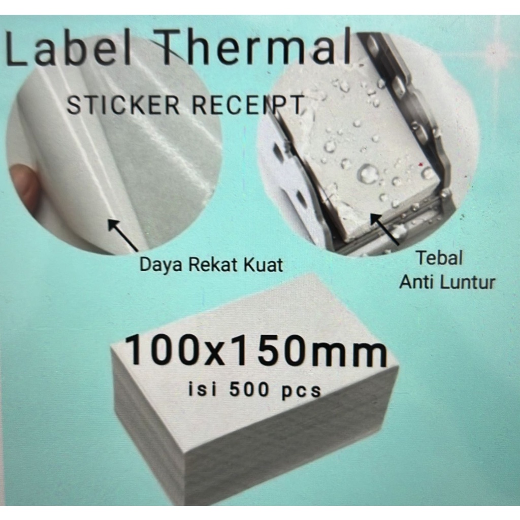 SHENAR THERMAL LABEL 100x150 Isi 500pc Thermal Paper Roll/Lipat Lebih Tebal/Lebel Online shop/Lebel Paket/lebel thermal