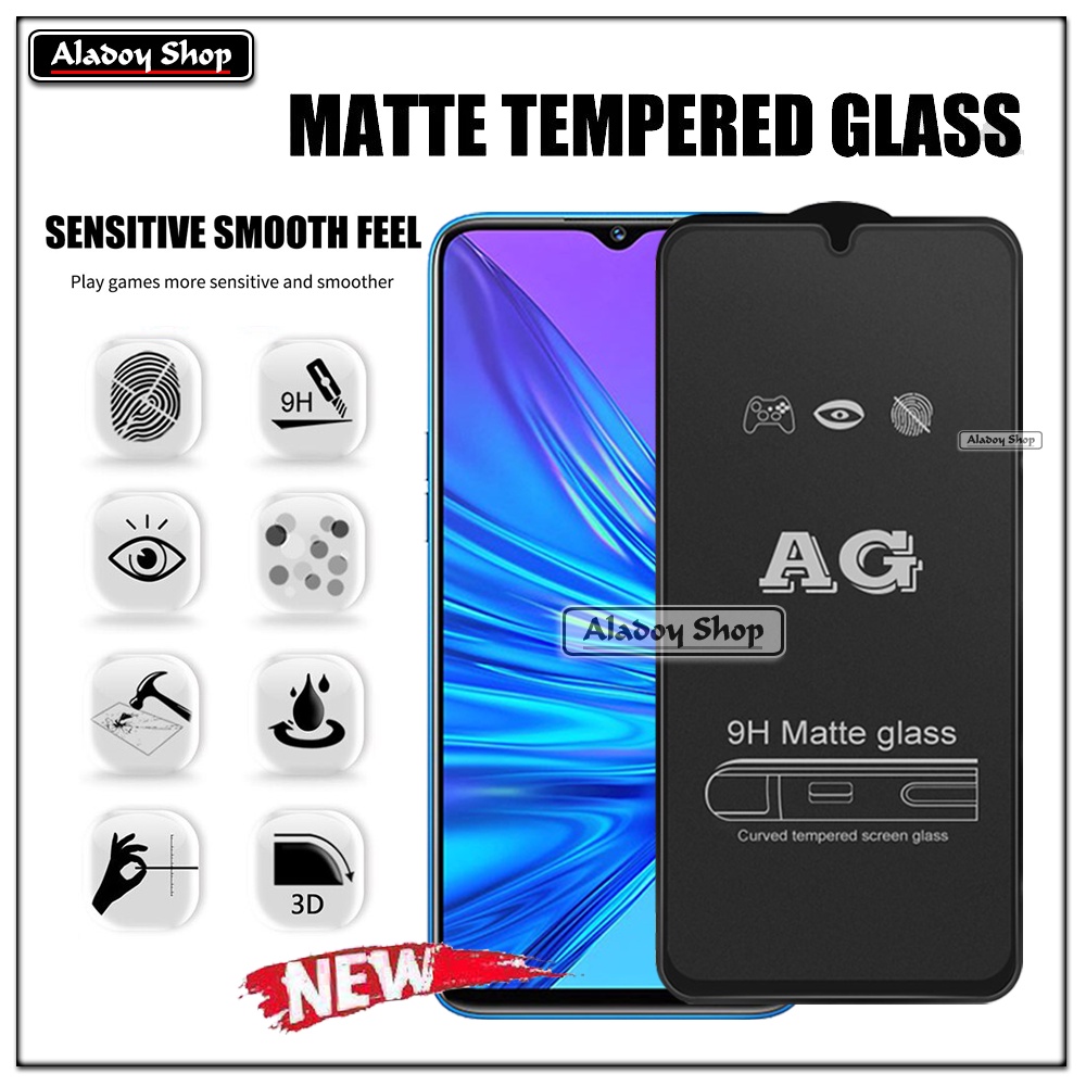 Realme 5/5I/5S PAKET 2IN1 Tempered Glass Matte Anti Glare Full Layar dan Tempered Glass Kamera