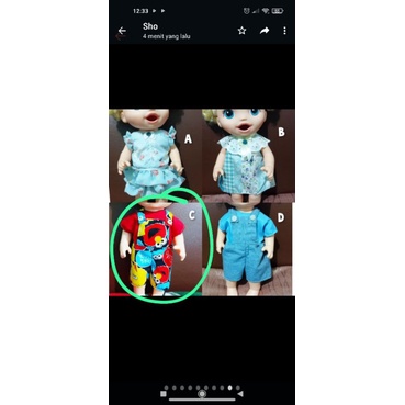 baju pesanan boneka baby doll