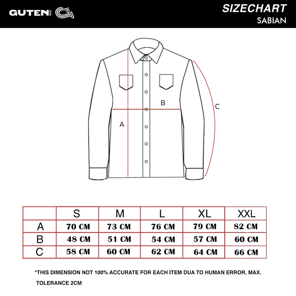 Guten Inc - Kemeja Lengan Panjang Pria Sabian White LS Shirt