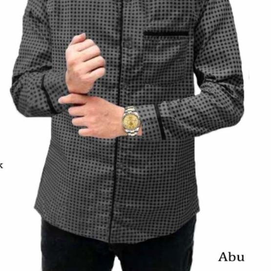 kemeja koko pria lengan panjang Kotak Kotak - Coksu, M