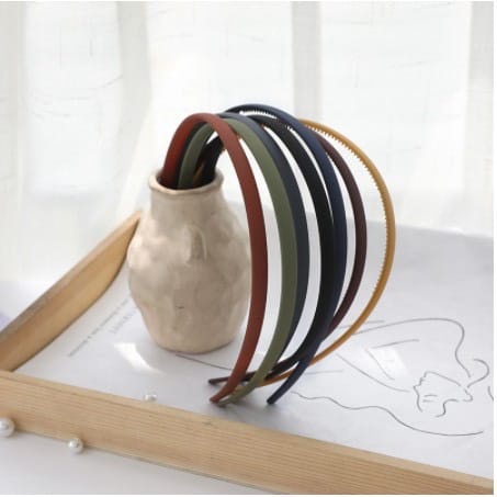 BANDO DOFF POLOS - BANDANA LIDI KOREA - BANDO TIPIS - THIN MATTE HEADBAND