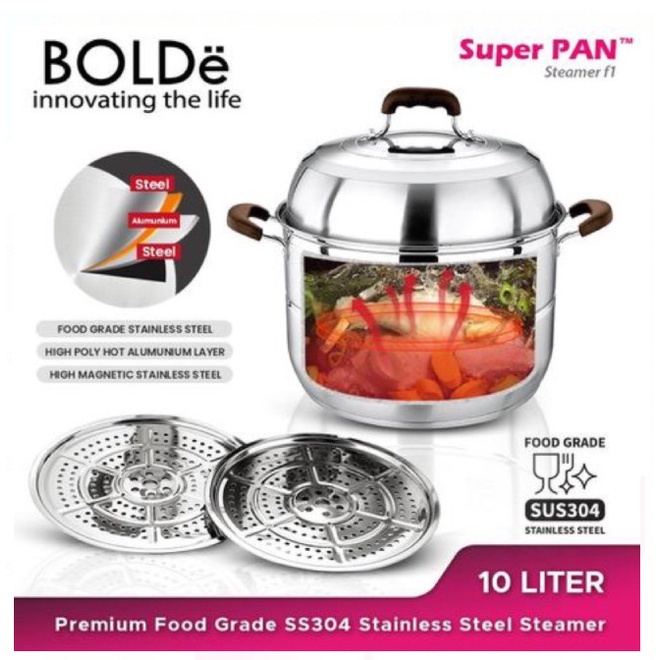 Bolde Super Pan Steamer stainless steel