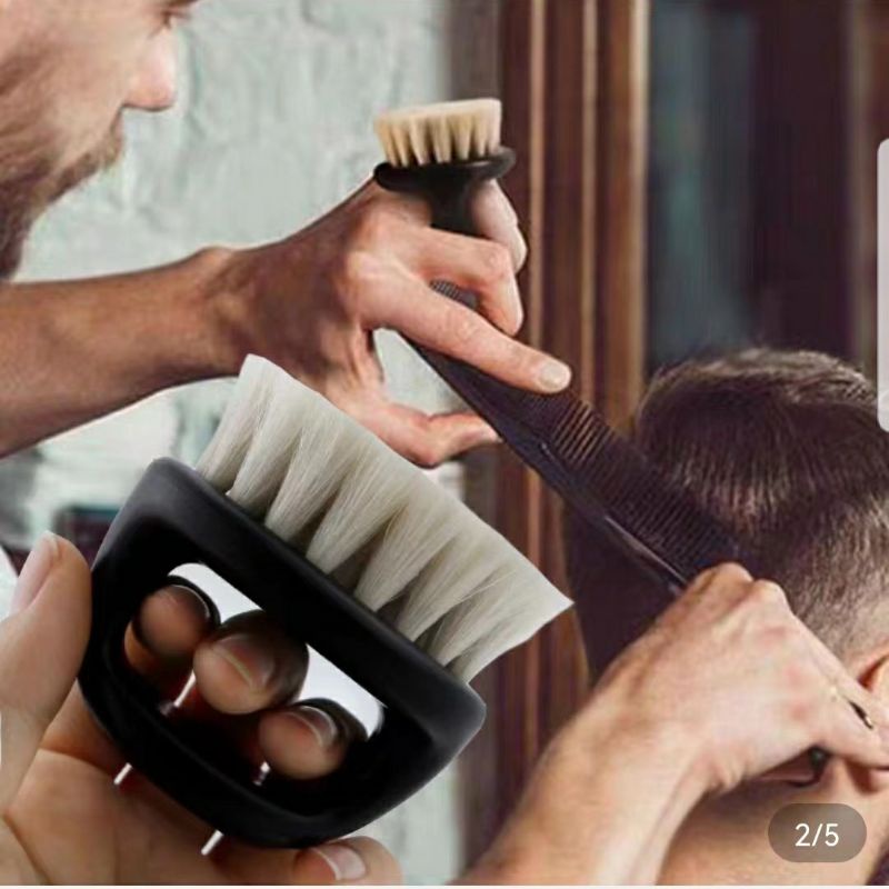 Sikat Pembersih Sisa Rambut / Kuas barber pendek/ Fade Brush Barber Pangkas Gunting Cukur