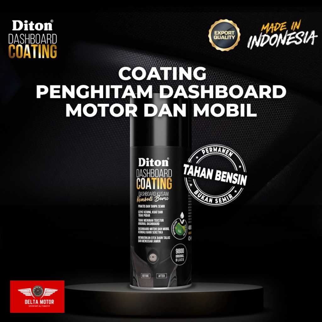 Diton Dashboard Coating 400cc Original Cat Motor Body Kasar Doff Hitam Merah Oren Biru Kuning 400 ml