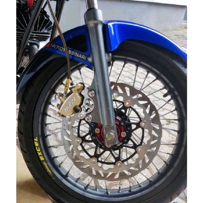 Adaptor tromol depan yamaha rx king adaptor disc piringan cakram tromol depan yamaha rx king plendes piringan disc spacer adaptor piringan cakram tromol depan rx king almunium cnc bahan tebal warna lengkap