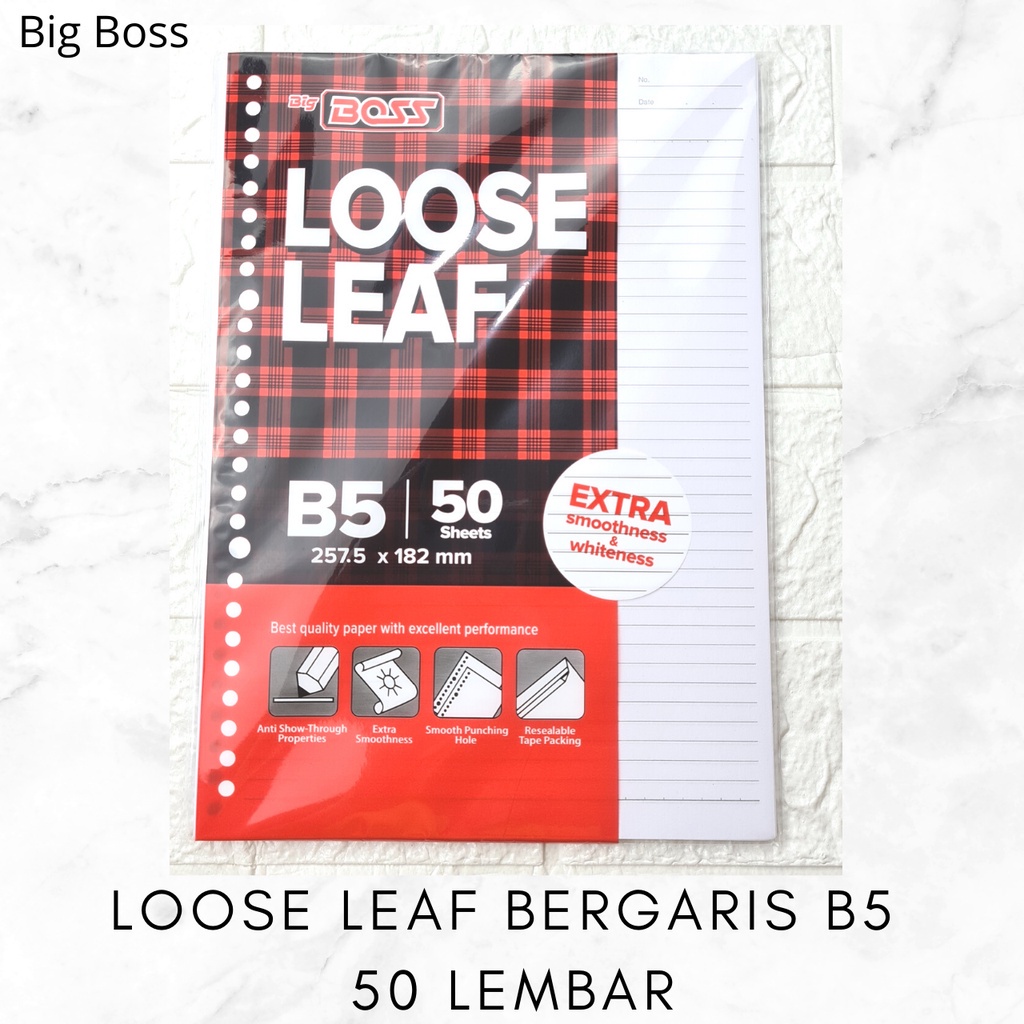 Loose Leaf B5 Big Boss 50 Lembar / Refill Kertas B5 50 Lembar