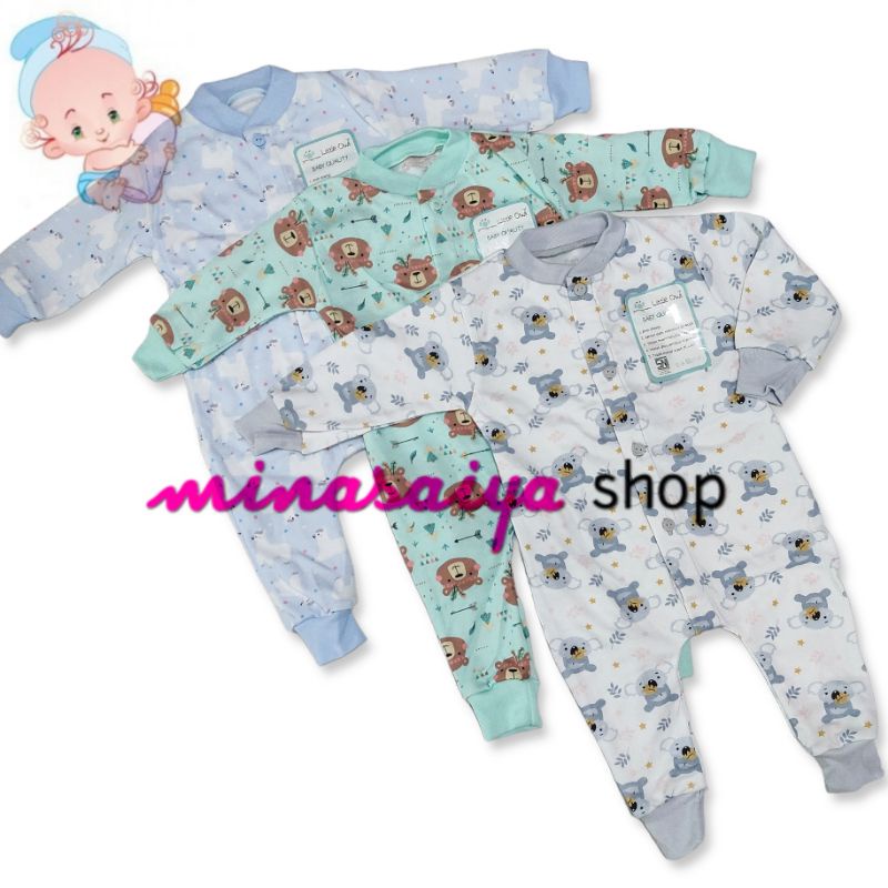 LITTLE OWL Jumper Jumpsuit Bayi SNI Buka Kaki Usia 0 - 18 bulan