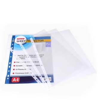 

SOS Sheet Protector KENKO SPT-100A4/PP Pocket/Plastik Pocket