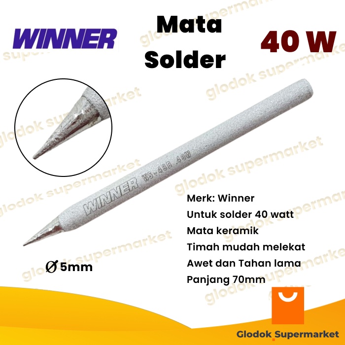 Mata Solder Winner 40 Watt Solder Tip 40w Diameter 5mm WS-48B