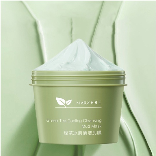 [FREE SPATULA] MAIGOOLE Green Tea Clay Mask 100G Masker Wajah